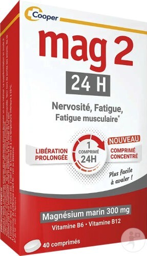 Complément Alimentaire À Base De Magnésium, Vitamine B6, B12 40 Comprimés