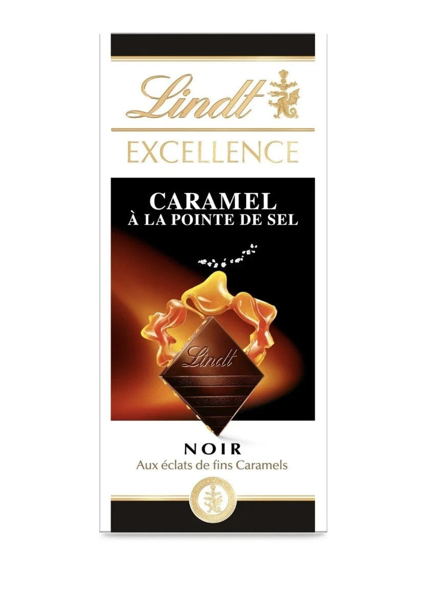 Tablette de chocolat Noir Caramel À La Pointe De Fleur De Sel LINDT EXCELLENCE
