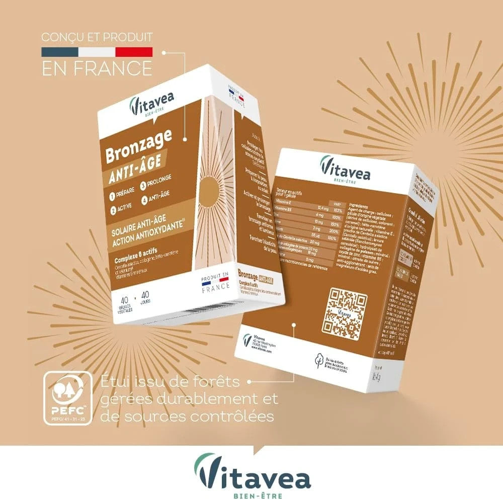 Vitavea - Bronzage Anti-Âge - Prépare, Active Et Prolonge Les Effets Du Soleil