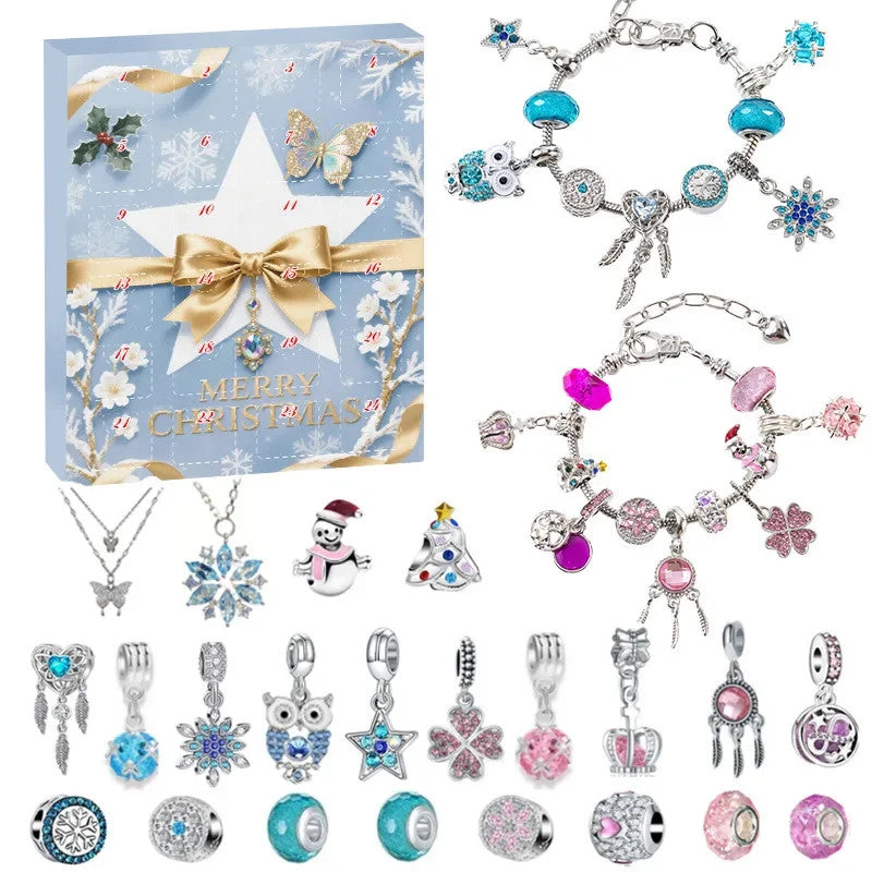 Calendrier de l'Avent 2026 Bijoux Bracelet DIY 24 Jours Compte a Rebours Noel