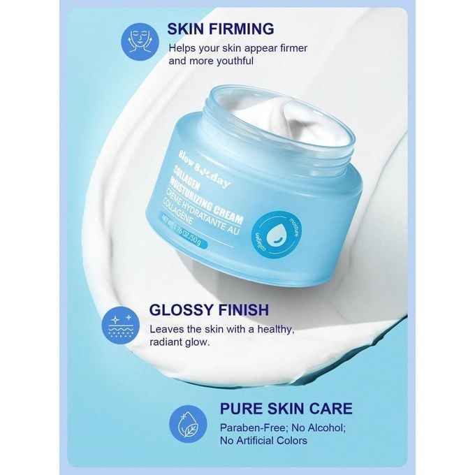 Crème Visage jour et nuit au collagène anti-âge, raffermit, fermeté, douceur 50g