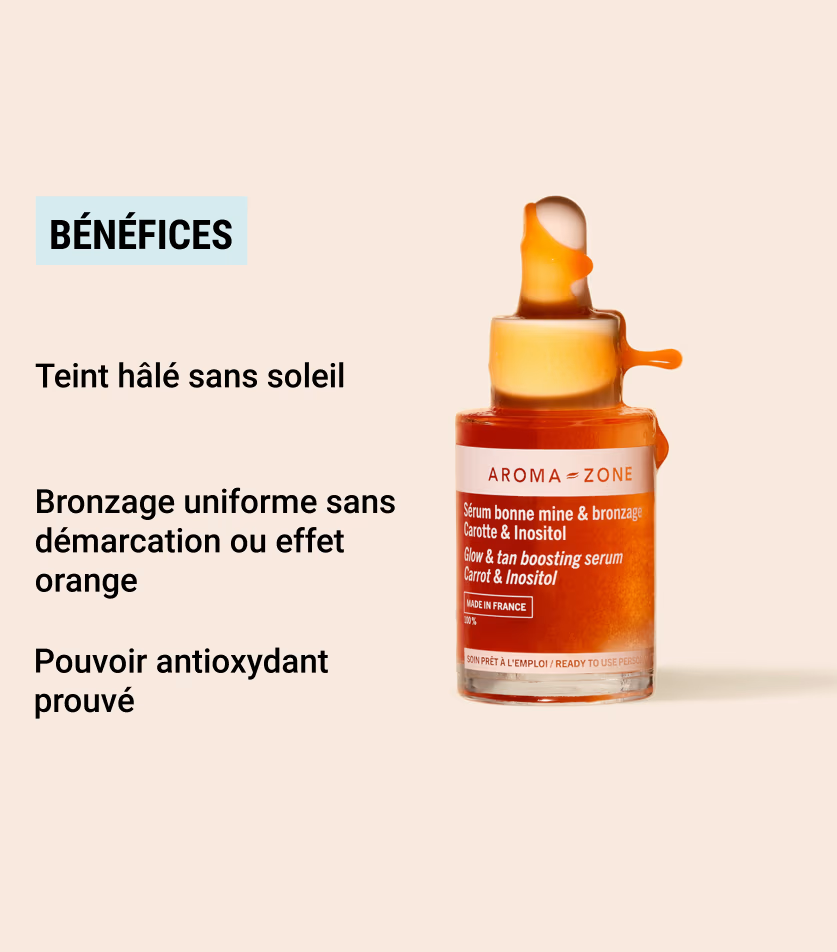 Aroma-zone Sérum concentré bonne mine et bronzage, carotte & inositol 30ml