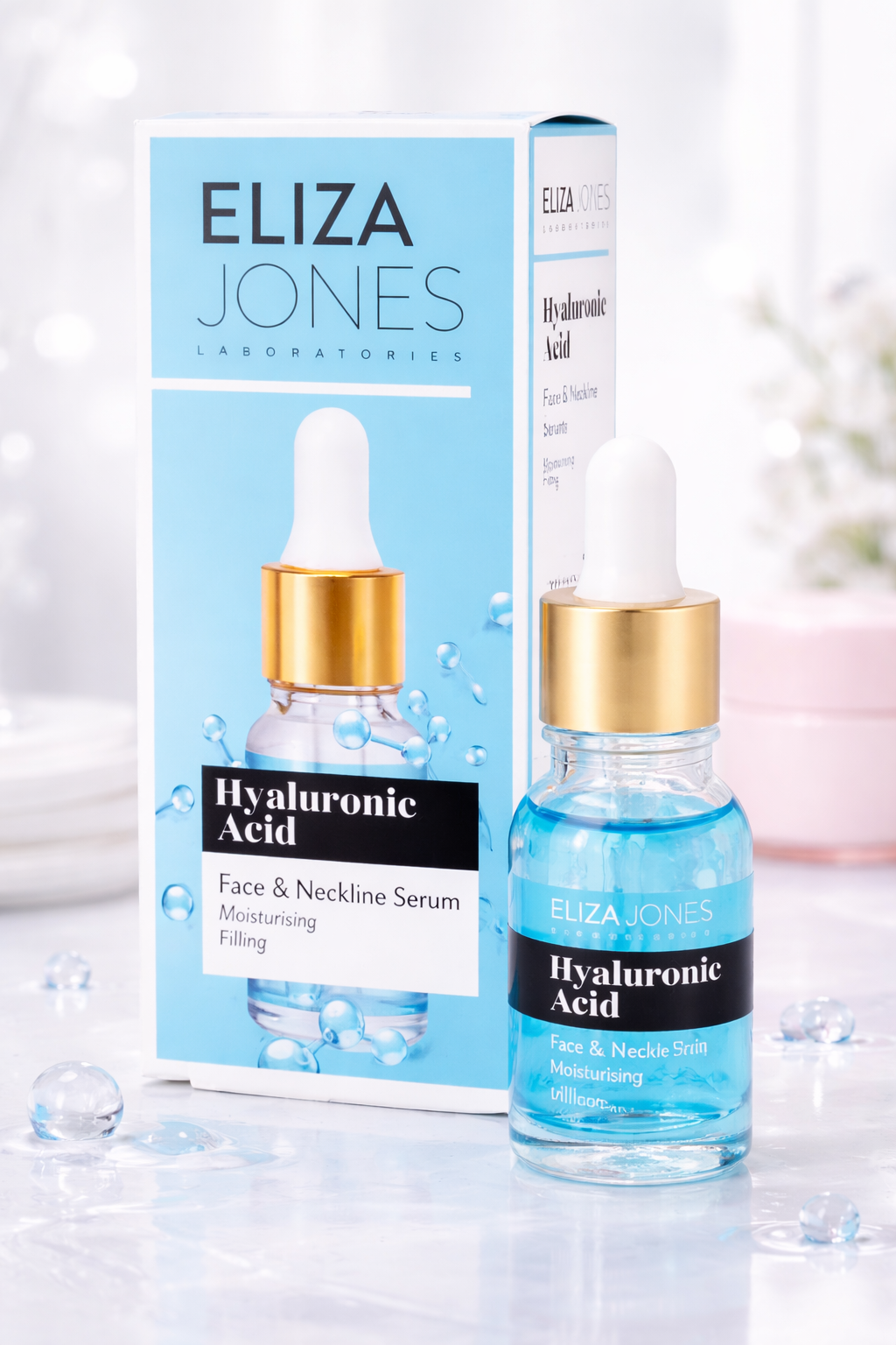 Sérum Acide Hyaluronique 10ml Anti-Rides Hydratant Visage Vegan Eliza Jones