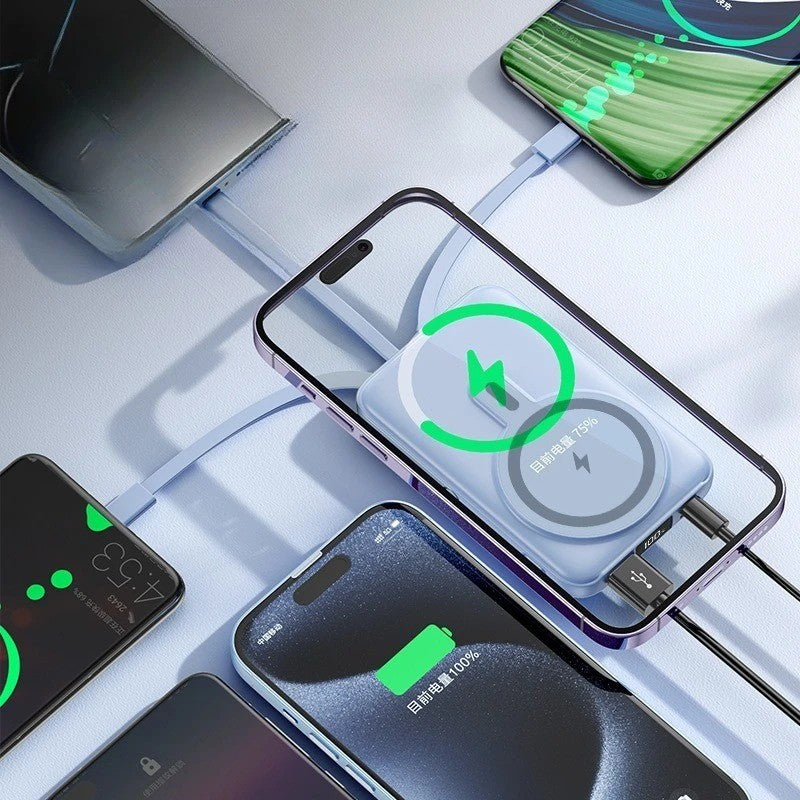 Portable Magnetic Power Bank Wireless Charger for iPhone Xiaomi Fast Charge lot
