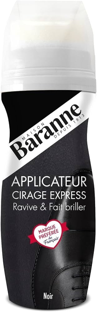 Applicateur Cirage Express Noir BARANNE 75ML - Brillance Intense Cuir