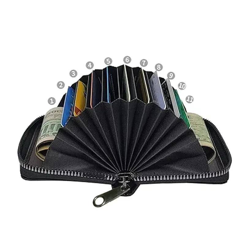 Portefeuille Pour Homme En Cuir PU Noir Porte Carte De Crédit Monnaie Billet