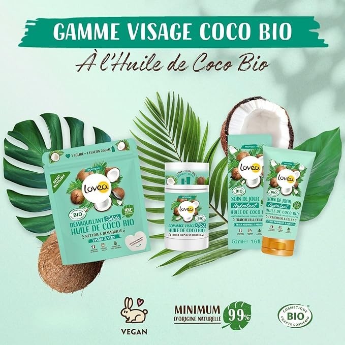 LOVEA - Baume À Lèvres - Parfum noix de coco - Apaise, Nourrit & Adoucit