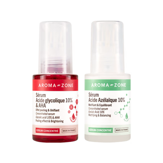 AROMA-ZONE Duo de Sérum concentré peau à imperfections, boutons, sébum 2 x 30ml