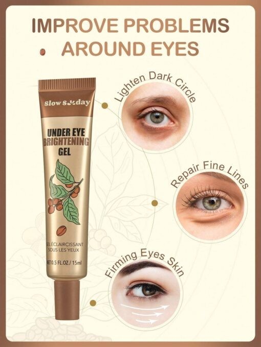 Contour des yeux gel pour les poches, cernes marrons, ridules, éclaircit 15ml