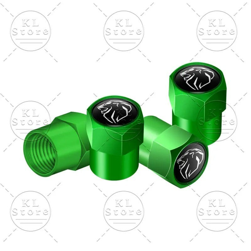 4x Capuchons Bouchons de Valve de Pneu Alu Peugeot Noir Argent Bleu Orange Vert