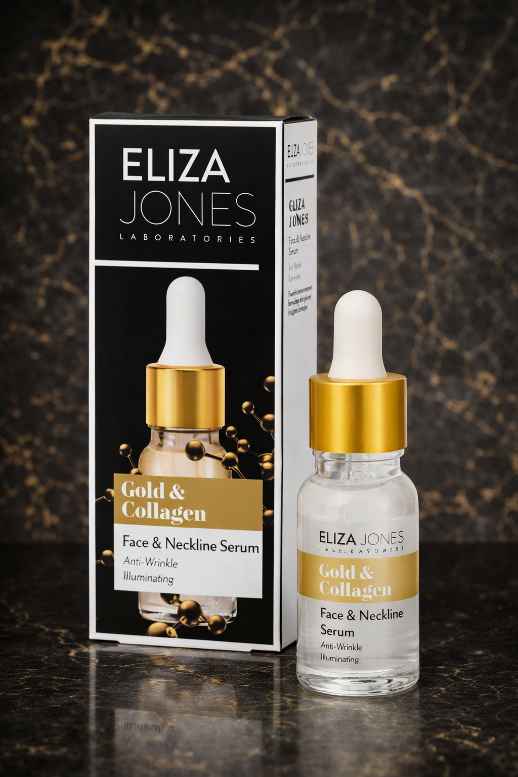 Sérum Visage & Décolleté Gold & Collagen 10mL Anti-Rides Eliza Jones