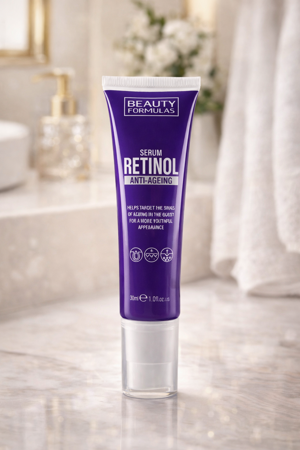 Sérum visage au rétinol anti-âge & rides hydratant Beauty Formulas 30ml protec..