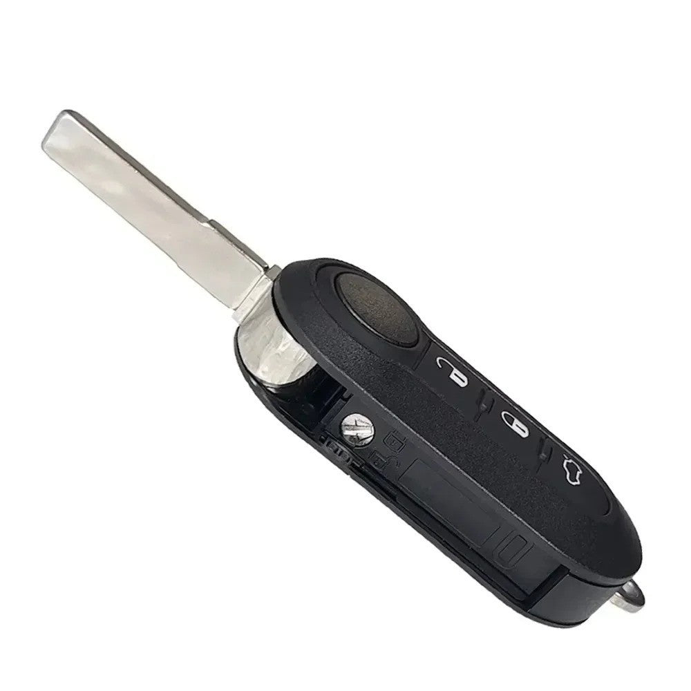 Coque Clé pour Fiat 500 Panda Bravo Stilo Brava Doblo Ulysse Ducato 3 Boutons