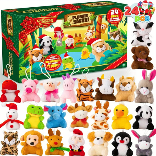 🧸 Calendrier de l'Avent 2026 — 24 Mini-Peluches Animaux & Noël