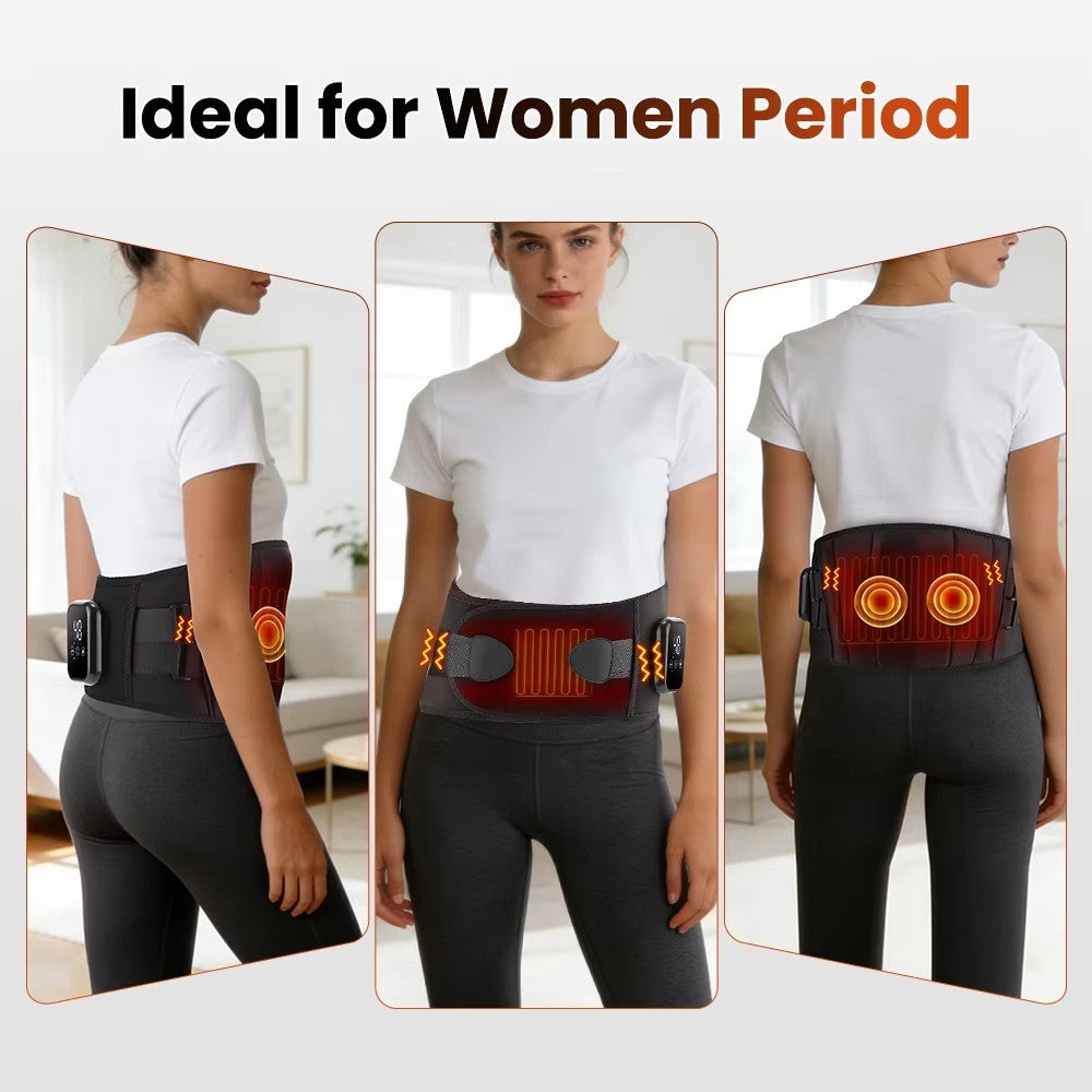 Massage Belt Electric Infrared Heated with Back Support Waist Vibration Massager