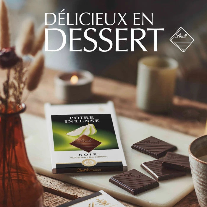 Tablette de Chocolat noir poire intense / LINDT de 100g