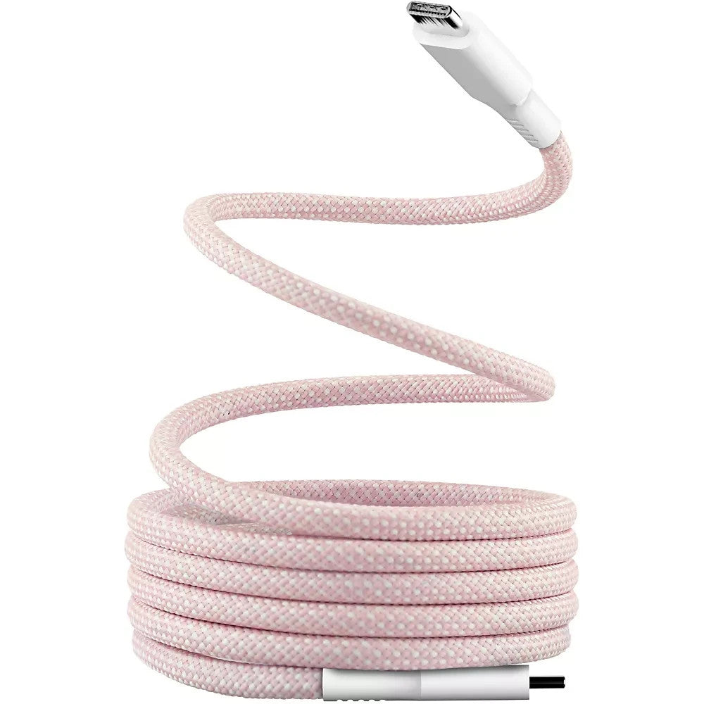🌸 Câble USB-C / USB-C 1,5 m – Charge & Synchronisation – Tressé, Aimanté, Rose