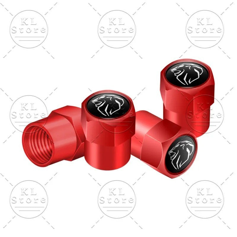 4x Capuchons Bouchons de Valve de Pneu Alu Peugeot Noir Argent Bleu Orange Vert