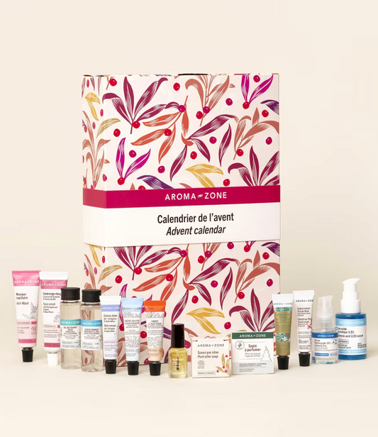 Calendrier de l’Avent 2025 Aroma-Zone 24 cases – Soins beauté naturels FR cadeau
