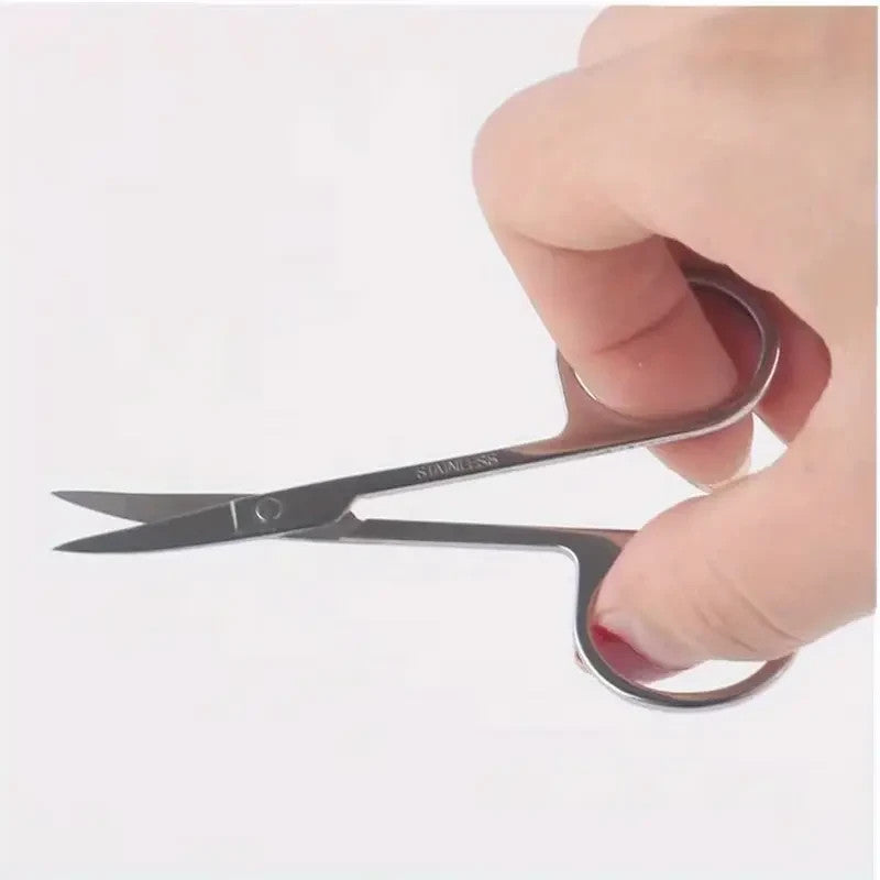 Ciseaux à sourcils et poils de nez, barbe, moustache, cils et ongles, Lot De 3 