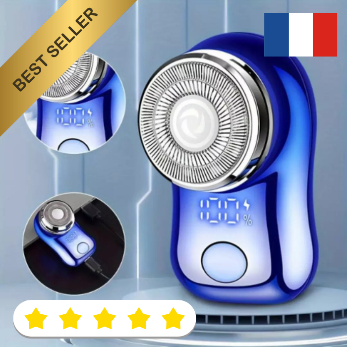 Mini Rasoir Électrique Voyage Autonomie Digital Recharge USB Idée Cadeau Homme