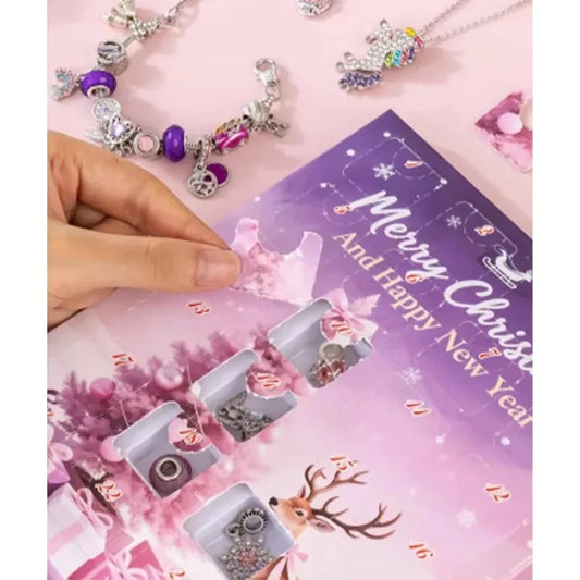 Calendrier de l'Avent 2026 Bijoux Bracelet DIY 24 Jours Compte a Rebours Noel