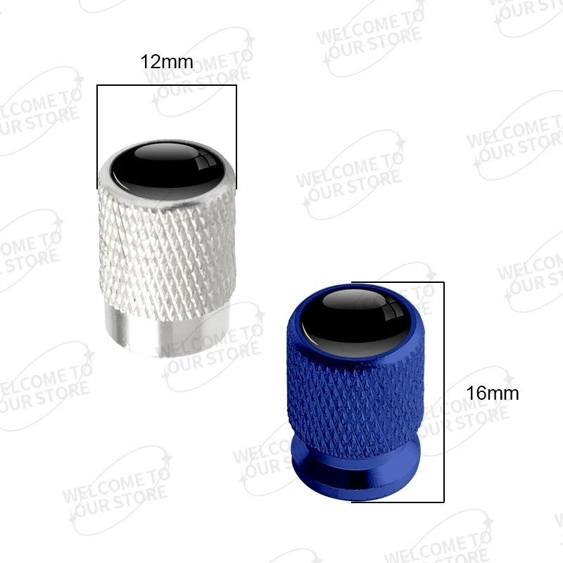 4x Capuchons Bouchons de Valve de Pneu BMW Alu Noir Argent Rouge bleu