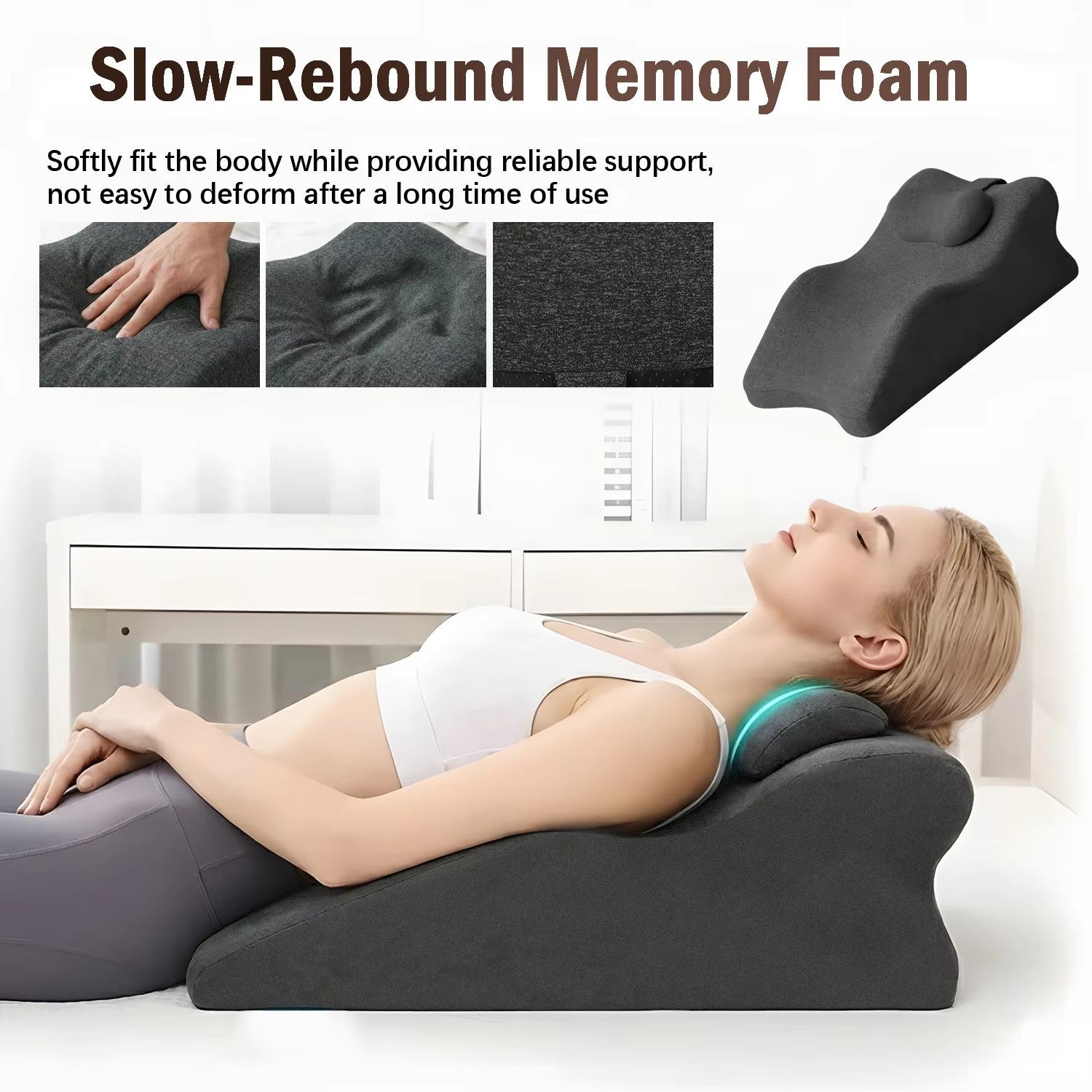 Sweet Spot Couple Pillow Couple Pillow Hip Pad Wedge Pillow Memory Foam 27°Angle