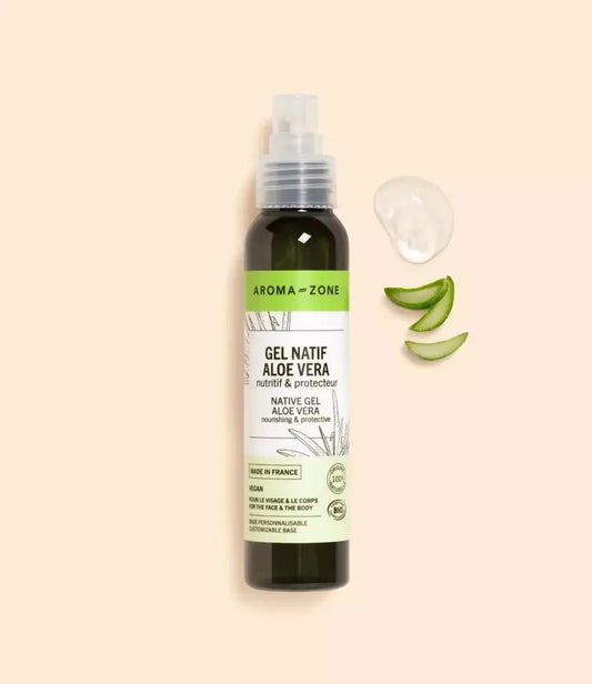 Aroma Zone Gel natif d'Aloe Vera BIO Pur et Naturel Vitamines Nutritif 100ml