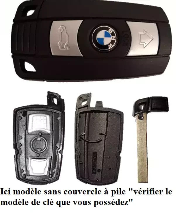 Coque Clé Télécommande  pour Bmw E81 E82 E84 E87 E88 E90 E91 E60 E61 X1 X5 X6