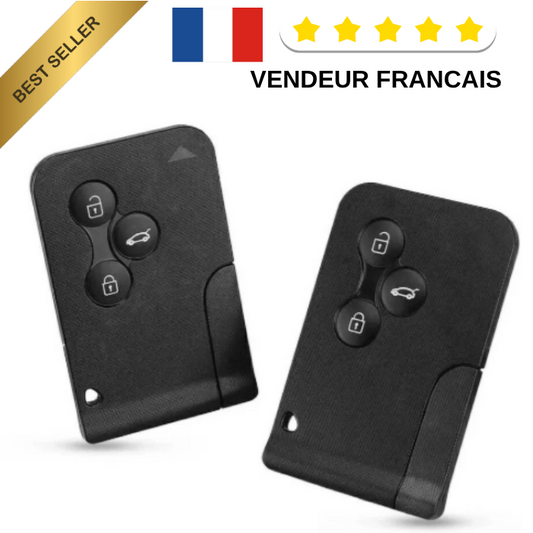 COQUE CARTE CLE POUR RENAULT MEGANE 2 SCENIC CLIO 3 LOGAN KOLEOS. 3 BOUTONS 