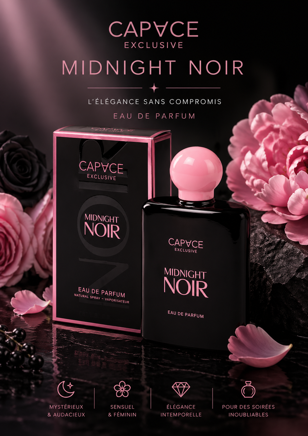 PARFUM-MIDNIGHT NOIR BY CAPACE EXCLUSIVE-EAU DE PARFUM F 100 ML SPRAY NEW 2026