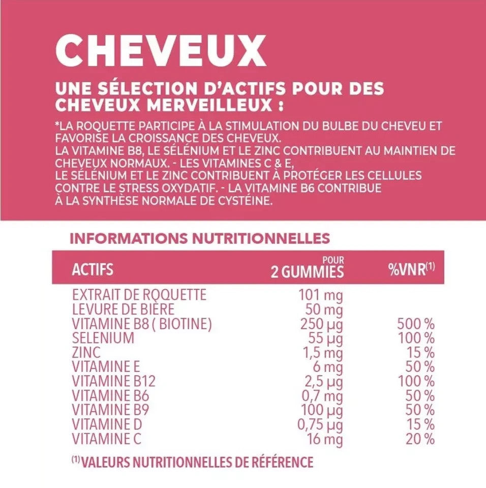 Complément alimentaire gommes ZOHI cheveux  (60)
