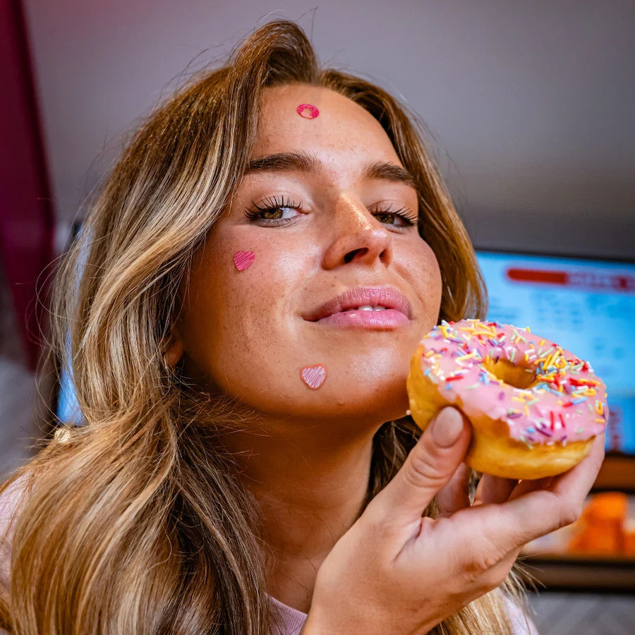 Merci Handy, 24 patch boutons, acide salicylique et arbre à thé, donuts et cœur