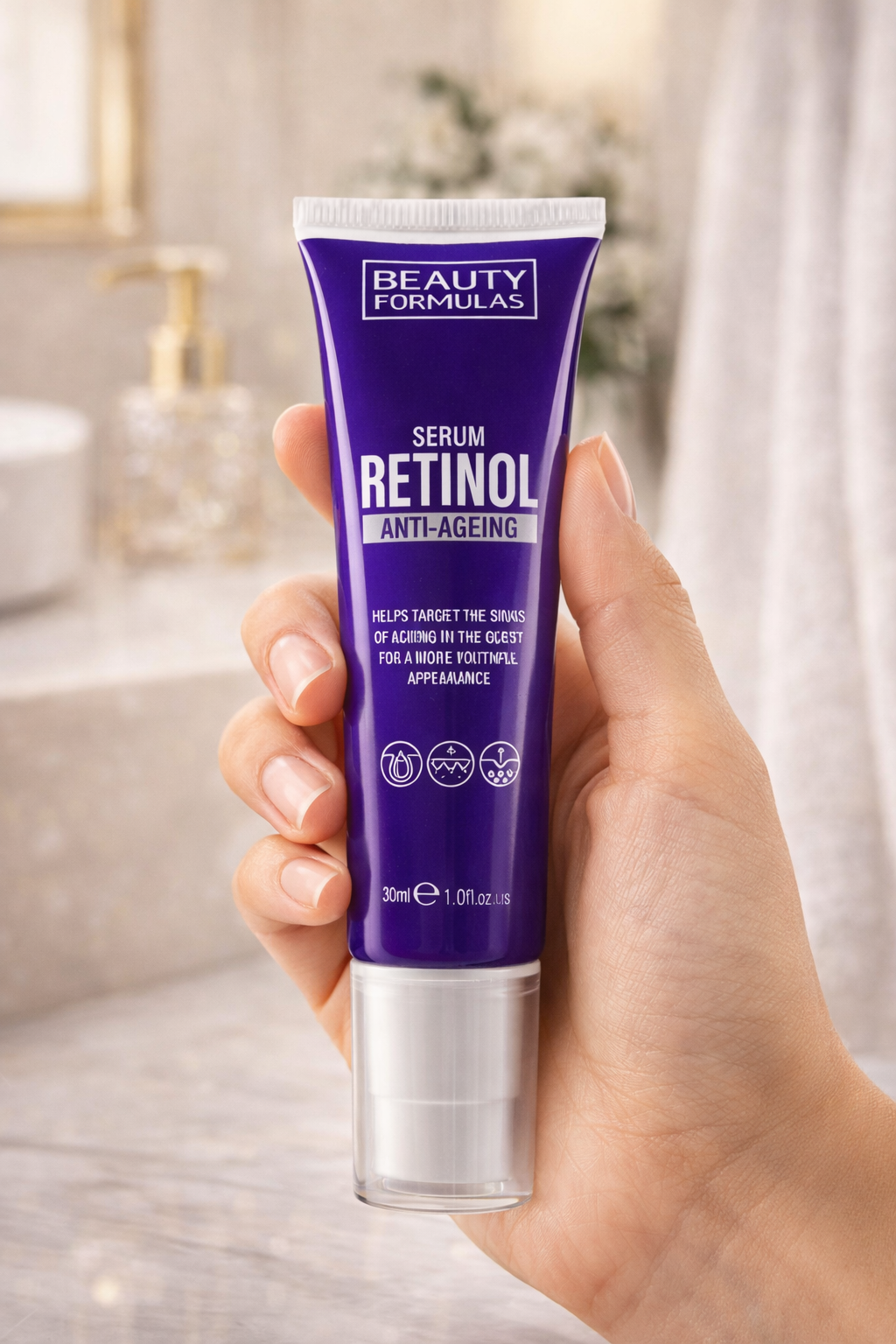 Sérum visage au rétinol anti-âge & rides hydratant Beauty Formulas 30ml protec..
