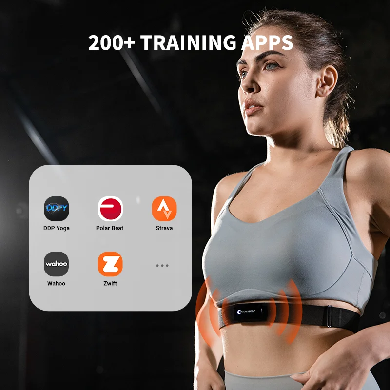 COOSPO H9Z Heart Rate Monitor Chest Strap Bluetooth ANT+ 200+ App Compatible