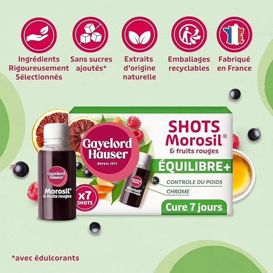 GAYELORD HAUSER morosil & fruits rouges shot minceur contrôle le poids FRANCE 7j