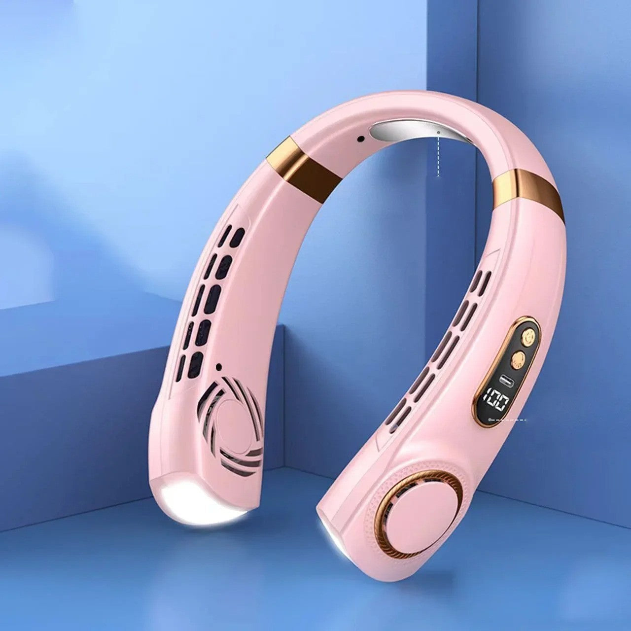Neck Fan Rechargeable 8000mAh LED Display 360° Cooling Airflow Mini Conditioner