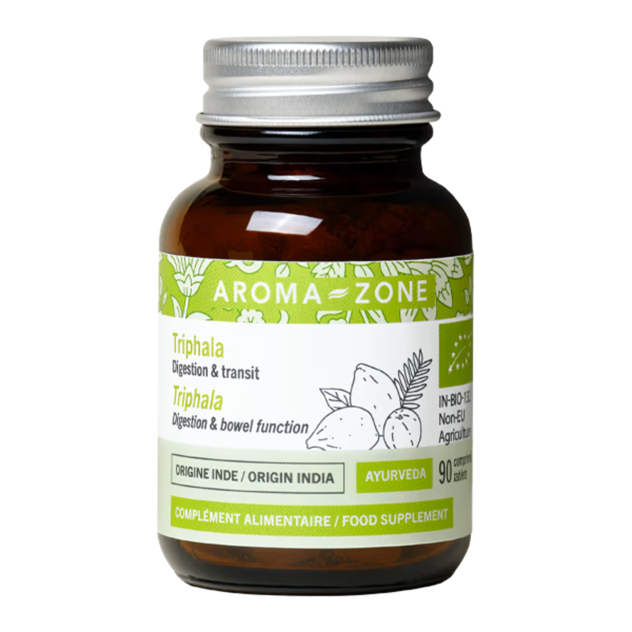 Aroma-Zone Triphala BIO 90 Comprimés complément alimentaire Digestion Transit