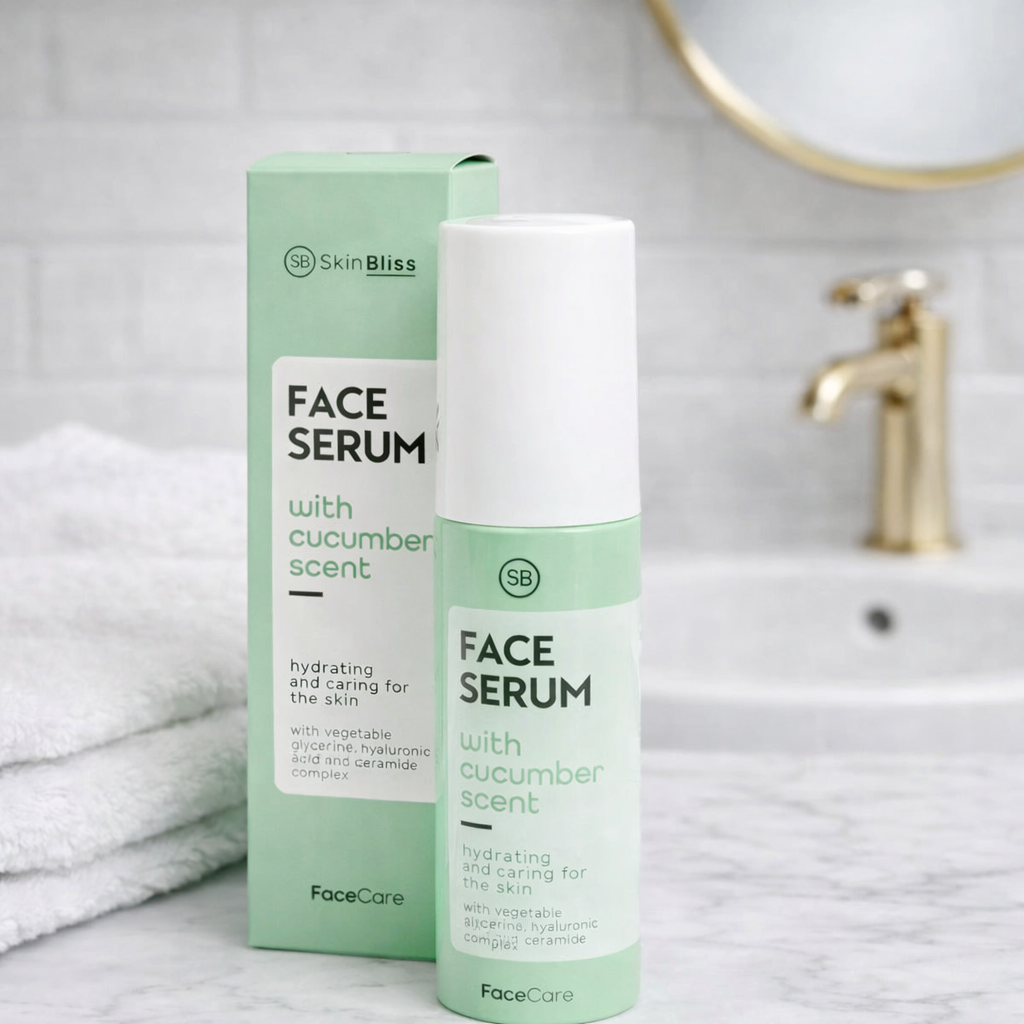 Sérum Hydratant Visage Concombre 100 ml, Acide Hyaluronique & Céramides Anti-âge