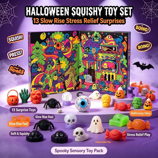 Calendrier de halloween NeeDoh 2026 – Compte à rebours, boîte surprise x13