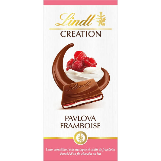 Tablette de Chocolat Lait Création Pavlova Framboise LINDT La tablette de 150g