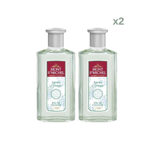 Parfum Eau de Cologne « Aprés l’orage » MONT SAINT MICHEL le flacon de 250ml x2