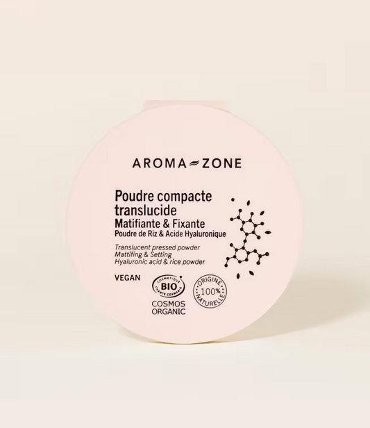 Aroma-zone poudre compacte translucide matifiante et fixante poudre de riz bio