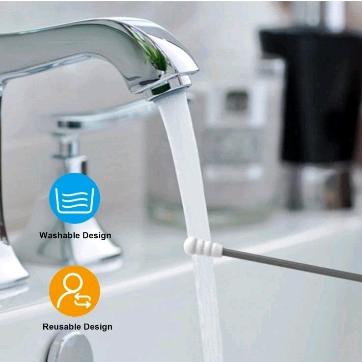 2 pcs Boite Coton Tige Réutilisable Oreille Nettoyage Ecologique écouvillon Gris