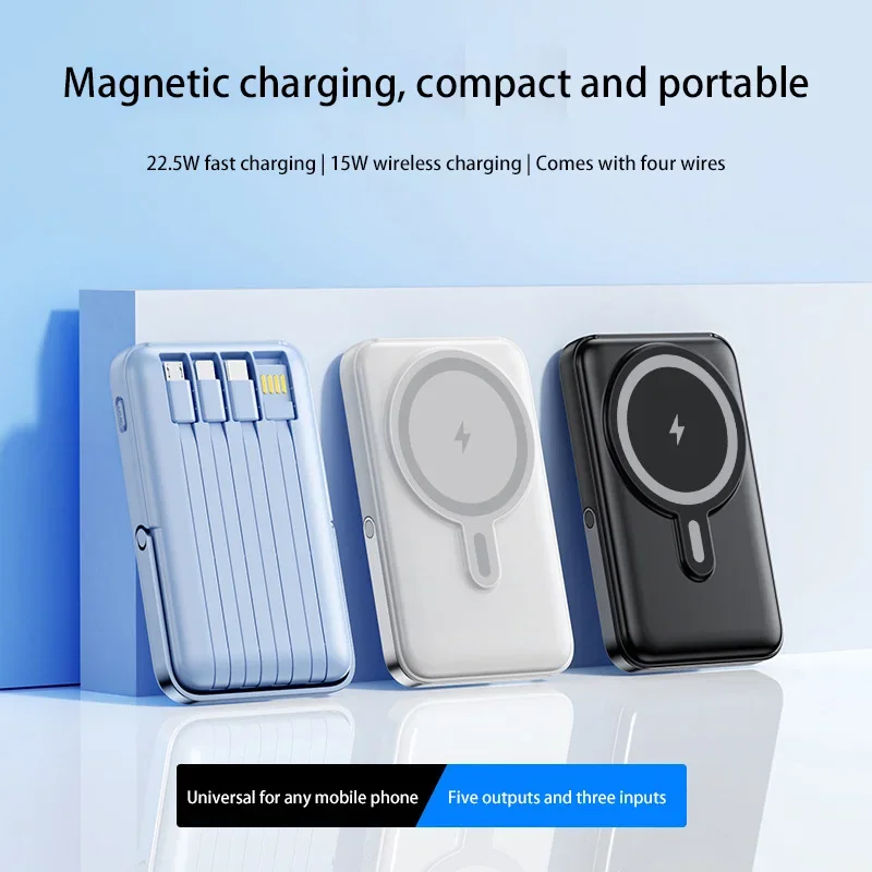 Portable Magnetic Power Bank Wireless Charger for iPhone Xiaomi Fast Charge lot