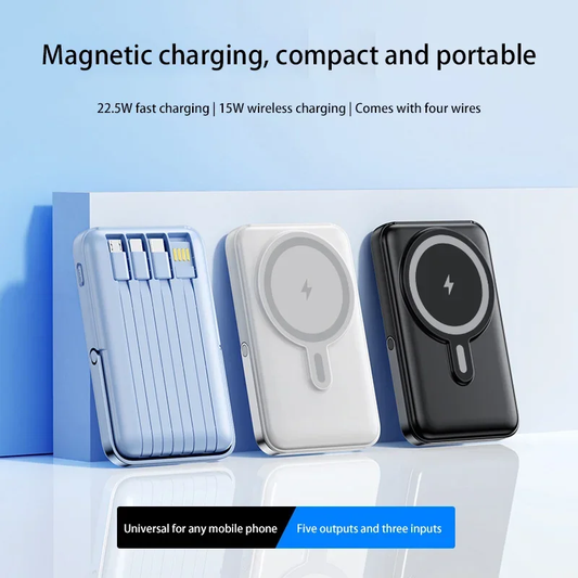 Portable Magnetic Power Bank Wireless Charger for iPhone Xiaomi Fast Charge lot