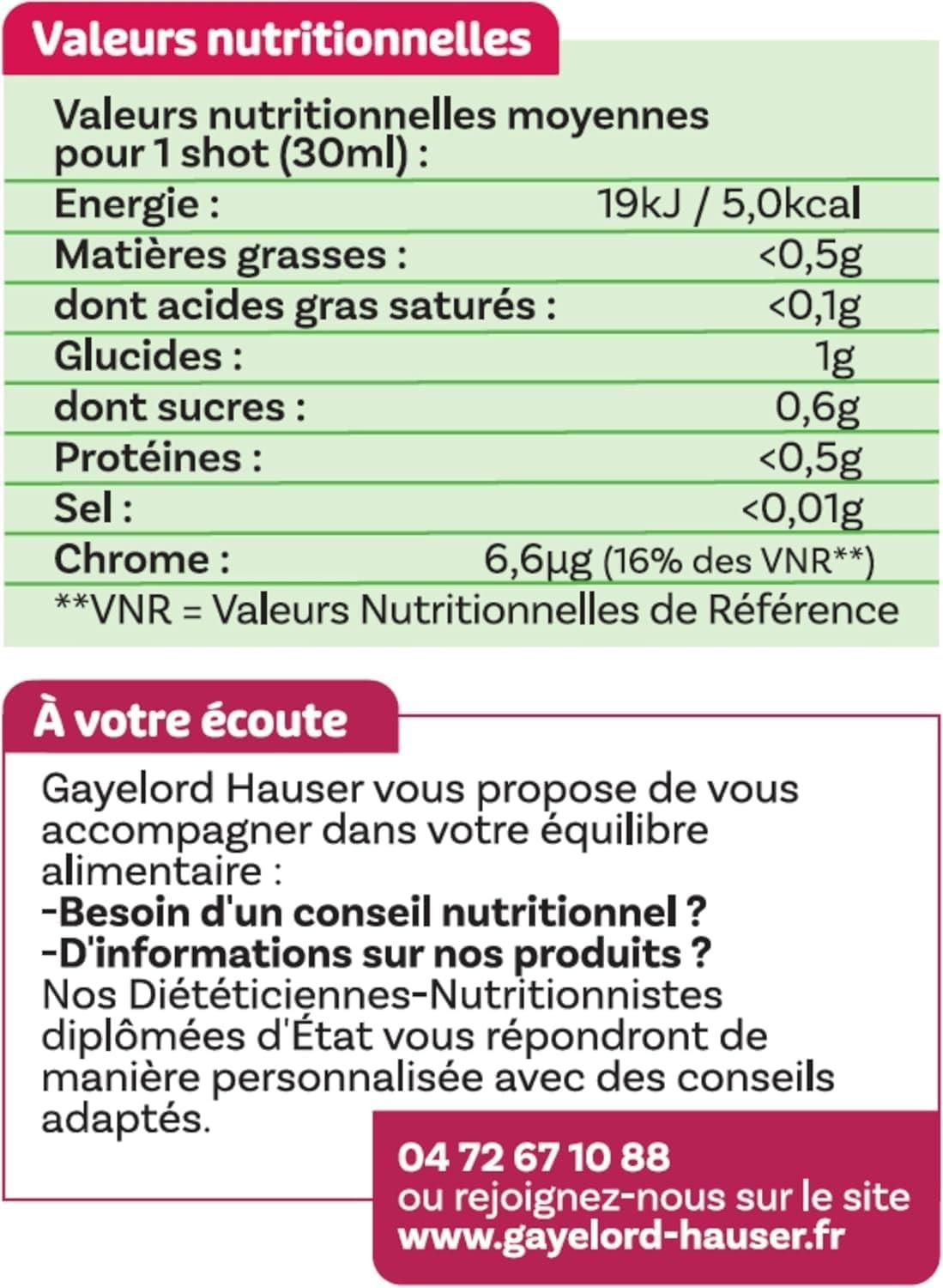GAYELORD HAUSER morosil & fruits rouges shot minceur contrôle le poids FRANCE 7j
