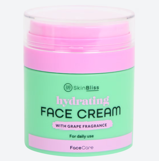Crème Hydratante Visage 50 ml – Aloe Vera & Huile de Pépin de Raisin Hydratation