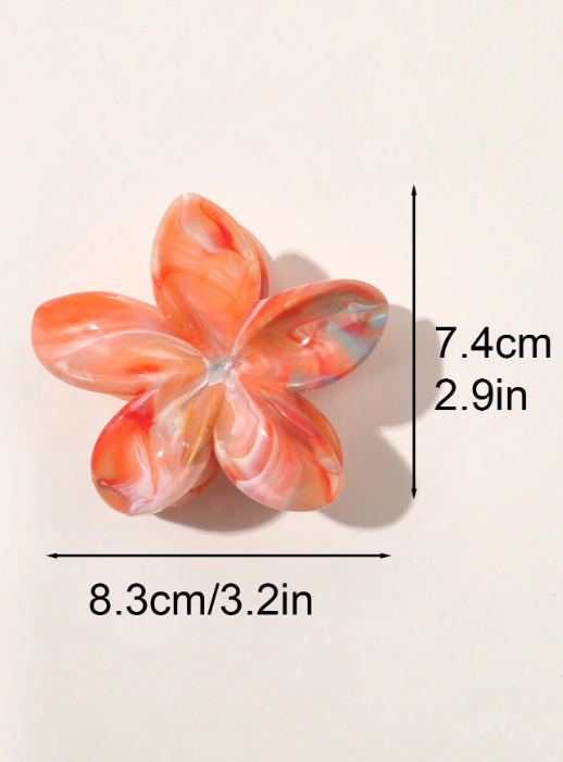 Lot de 4 pinces à cheveux en forme de fleurs pour femme jolie coloré jaune été..